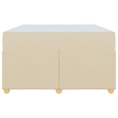 vidaXL Ágykeret matracmal Krém 120 x 200 cm szövet