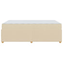 vidaXL Ágykeret matracmal Krém 120 x 200 cm szövet