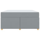 vidaXL Ágykeret matracmal Világosszürke 140 x 200 cm szövet