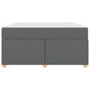 vidaXL Ágykeret matracmal Sötétszürke 140 x 200 cm szövet