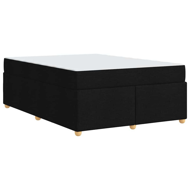 vidaXL Ágykeret matracmal Fekete 140 x 200 cm szövet