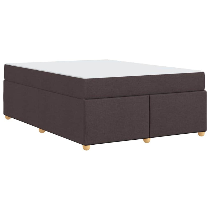 vidaXL Ágykeret matracmal sötétbarna 140 x 200 cm szövet