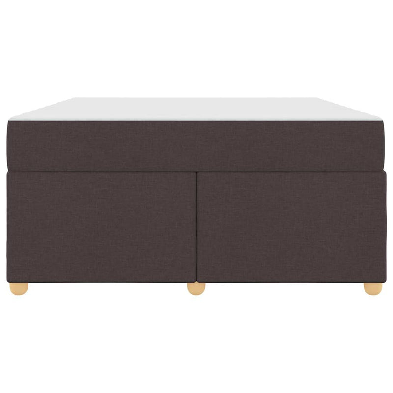 vidaXL Ágykeret matracmal sötétbarna 140 x 200 cm szövet