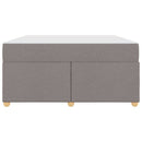 vidaXL Ágykeret matracmal Tópszínű 140 x 200 cm szövet