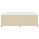 vidaXL Ágykeret matracmal Krém 140 x 200 cm szövet