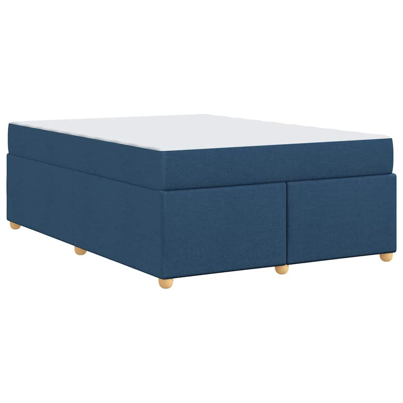 vidaXL Ágykeret matracmal Kék 140 x 200 cm szövet