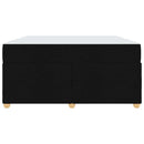 vidaXL Ágykeret matracmal Fekete 160 x 200 cm szövet