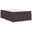 vidaXL Ágykeret matracmal sötétbarna 160 x 200 cm szövet