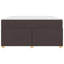 vidaXL Ágykeret matracmal sötétbarna 160 x 200 cm szövet