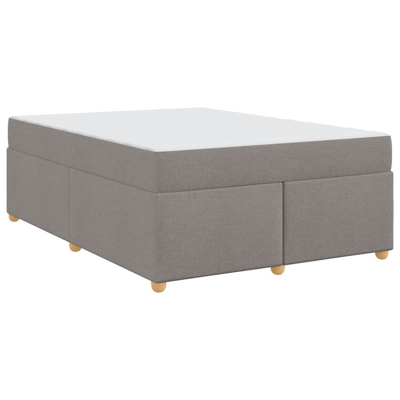 vidaXL Ágykeret matracmal Tópszínű 160 x 200 cm szövet