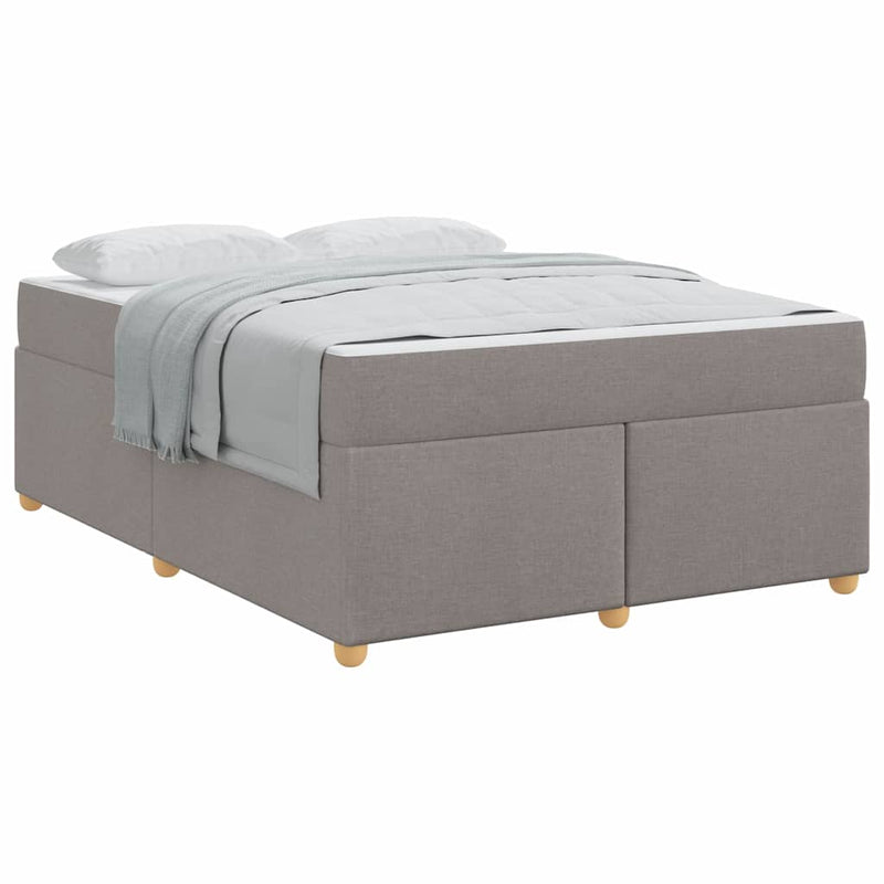 vidaXL Ágykeret matracmal Tópszínű 160 x 200 cm szövet