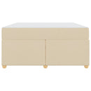 vidaXL Ágykeret matracmal Krém 160 x 200 cm szövet