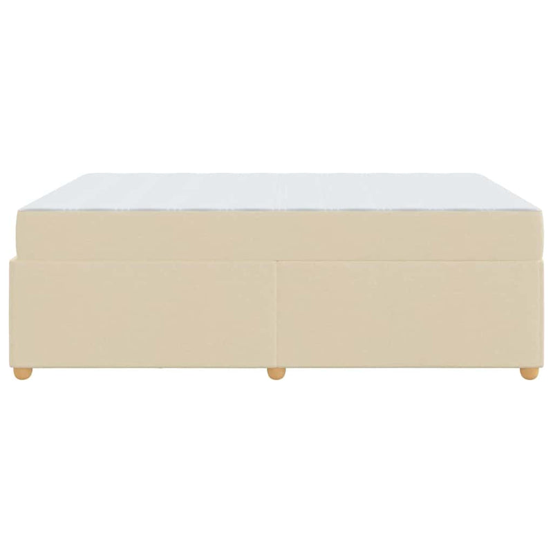 vidaXL Ágykeret matracmal Krém 160 x 200 cm szövet