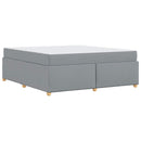 vidaXL Ágykeret matracmal Világosszürke 180 x 200 cm szövet