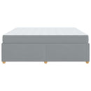 vidaXL Ágykeret matracmal Világosszürke 180 x 200 cm szövet