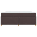 vidaXL Ágykeret matracmal sötétbarna 180 x 200 cm szövet