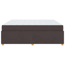 vidaXL Ágykeret matracmal sötétbarna 180 x 200 cm szövet