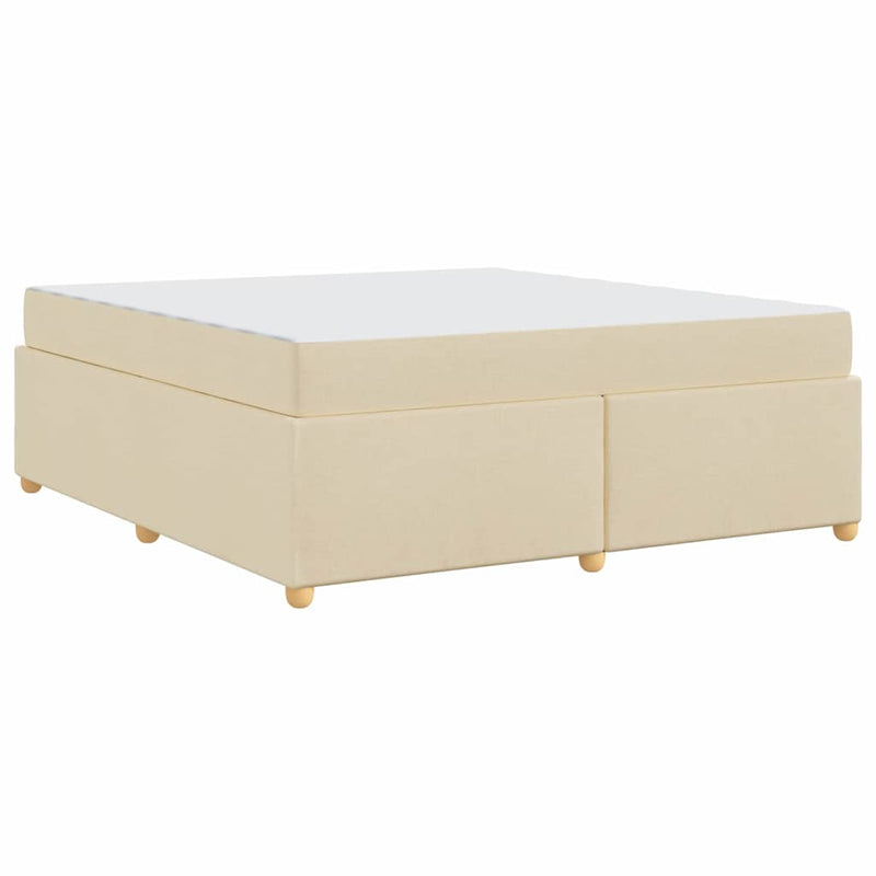 vidaXL Ágykeret matracmal Krém 180 x 200 cm szövet