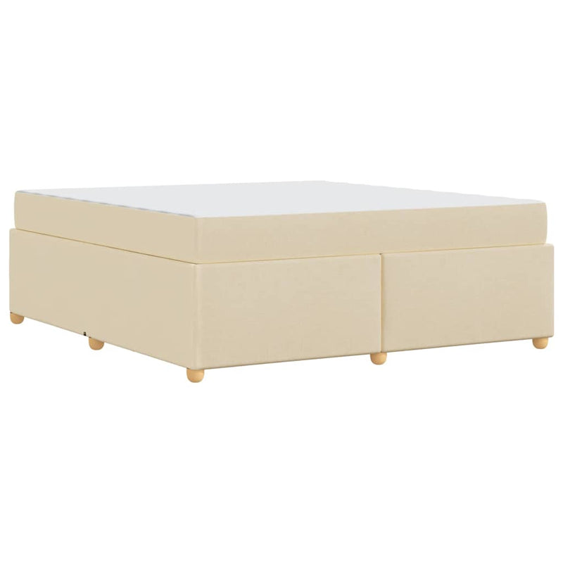 vidaXL Ágykeret matracmal Krém 180 x 200 cm szövet