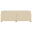 vidaXL Ágykeret matracmal Krém 180 x 200 cm szövet