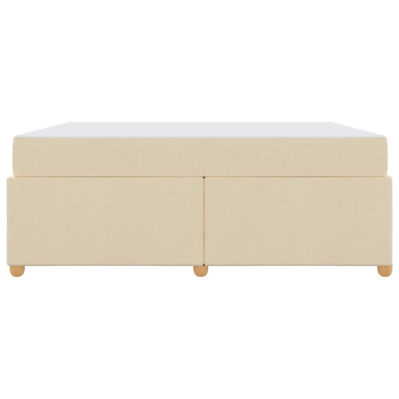 vidaXL Ágykeret matracmal Krém 180 x 200 cm szövet