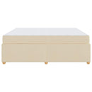 vidaXL Ágykeret matracmal Krém 180 x 200 cm szövet