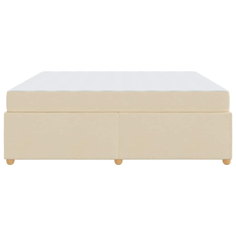 vidaXL Ágykeret matracmal Krém 180 x 200 cm szövet