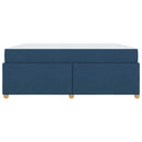 vidaXL Ágykeret matracmal Kék 180 x 200 cm szövet