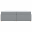 vidaXL Ágykeret matracmal Világosszürke 200 x 200 cm szövet