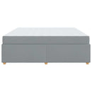 vidaXL Ágykeret matracmal Világosszürke 200 x 200 cm szövet