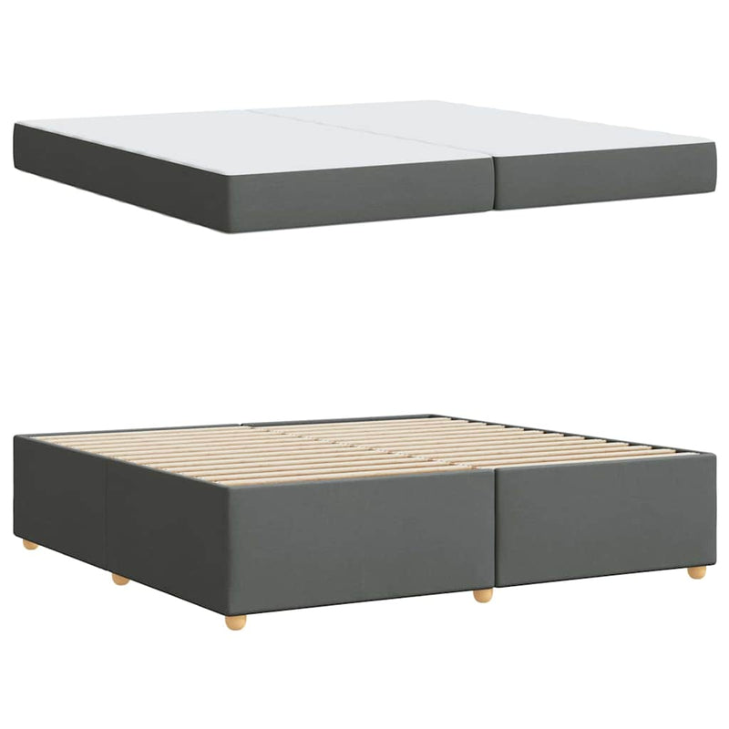 vidaXL Ágykeret matracmal Sötétszürke 200 x 200 cm szövet