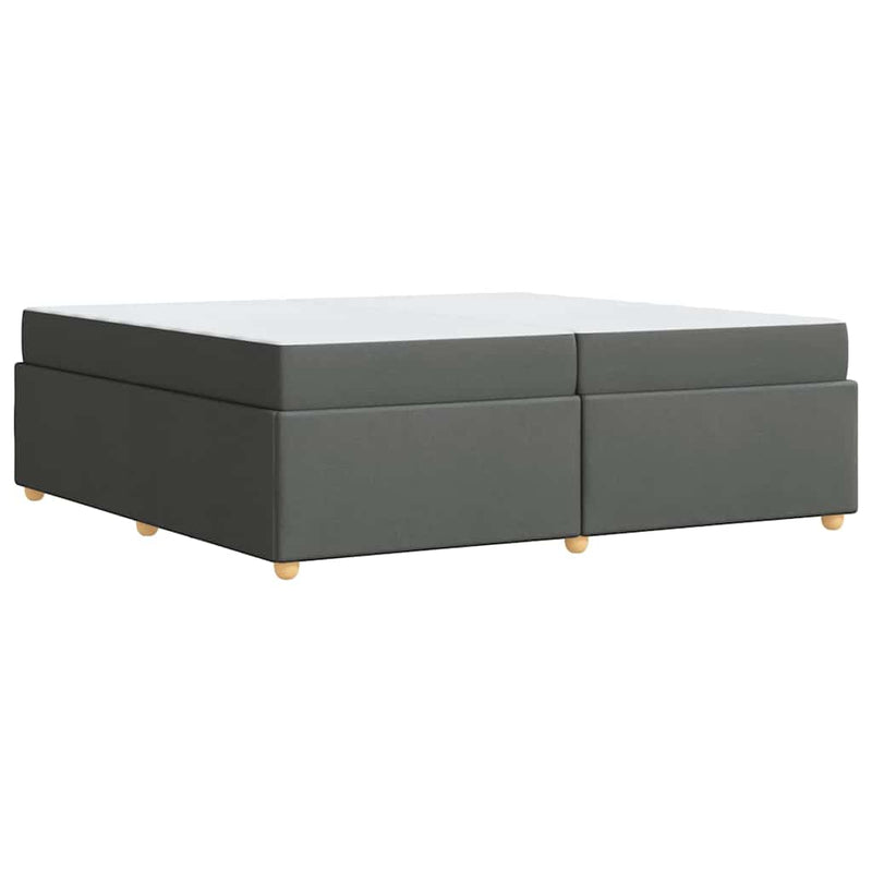 vidaXL Ágykeret matracmal Sötétszürke 200 x 200 cm szövet