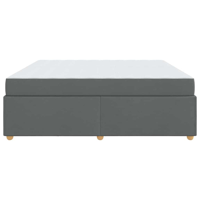 vidaXL Ágykeret matracmal Sötétszürke 200 x 200 cm szövet