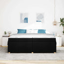 vidaXL Ágykeret matracmal Fekete 200 x 200 cm szövet