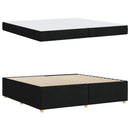 vidaXL Ágykeret matracmal Fekete 200 x 200 cm szövet