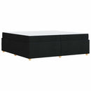 vidaXL Ágykeret matracmal Fekete 200 x 200 cm szövet