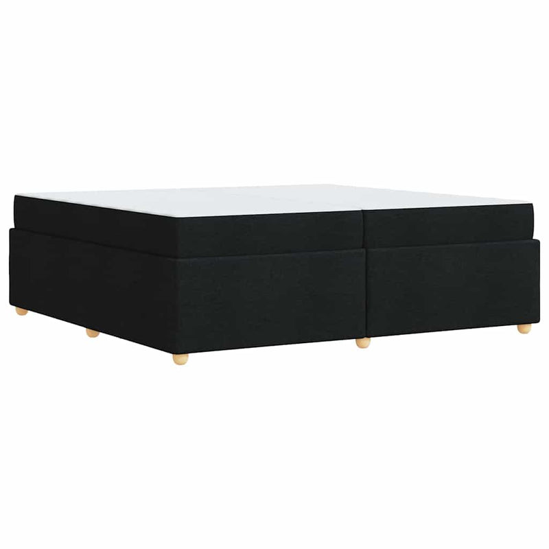 vidaXL Ágykeret matracmal Fekete 200 x 200 cm szövet