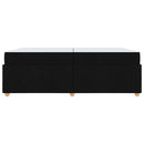 vidaXL Ágykeret matracmal Fekete 200 x 200 cm szövet