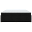 vidaXL Ágykeret matracmal Fekete 200 x 200 cm szövet