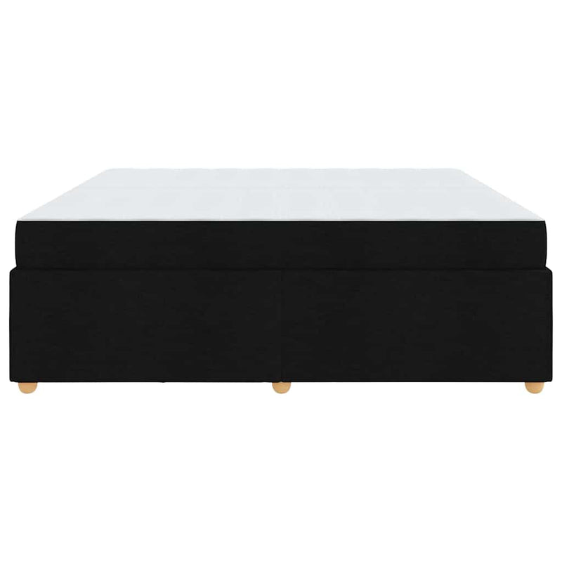 vidaXL Ágykeret matracmal Fekete 200 x 200 cm szövet