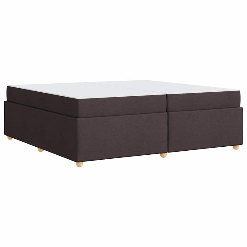 vidaXL Ágykeret matracmal sötétbarna 200 x 200 cm szövet
