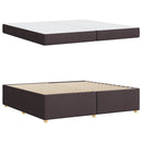 vidaXL Ágykeret matracmal Sötét Barna 200 x 200 cm szövet