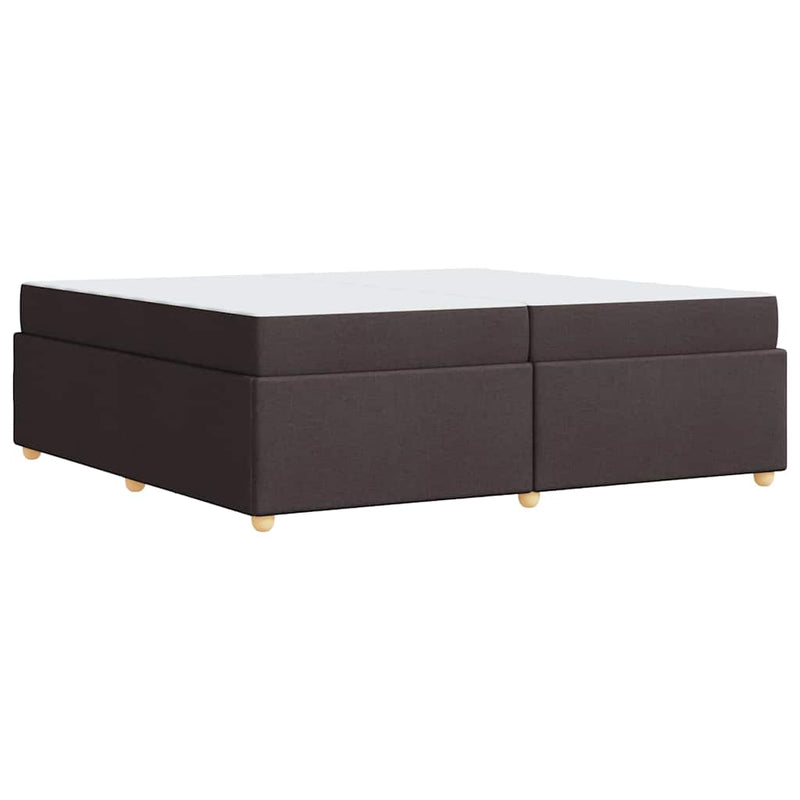 vidaXL Ágykeret matracmal sötétbarna 200 x 200 cm szövet