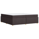vidaXL Ágykeret matracmal Sötét Barna 200 x 200 cm szövet