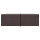 vidaXL Ágykeret matracmal Sötét Barna 200 x 200 cm szövet