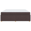 vidaXL Ágykeret matracmal Sötét Barna 200 x 200 cm szövet
