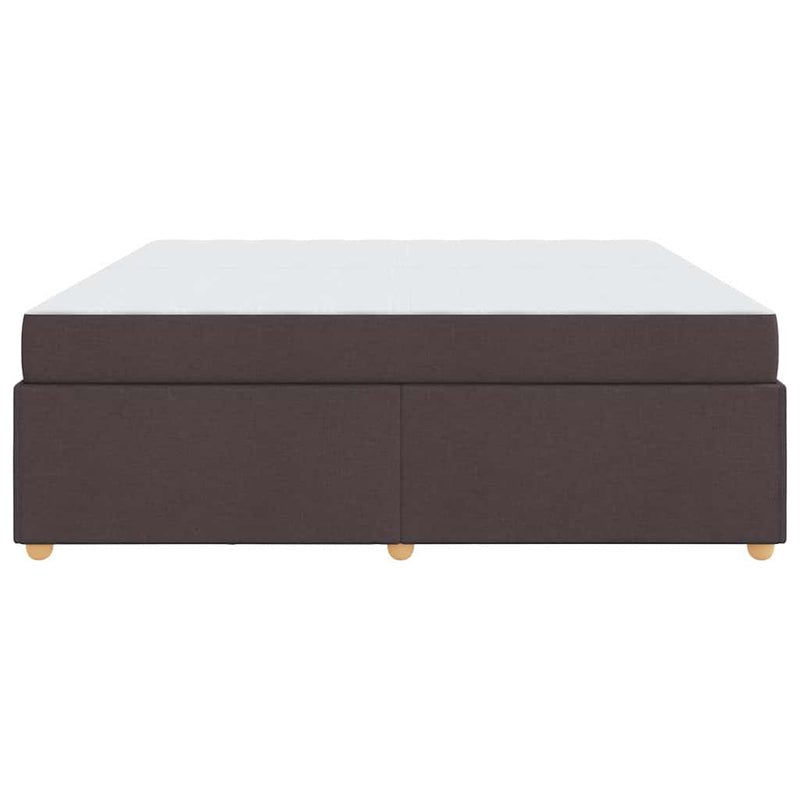 vidaXL Ágykeret matracmal sötétbarna 200 x 200 cm szövet
