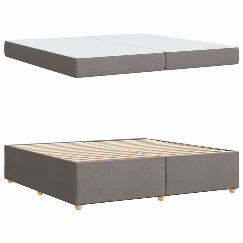 vidaXL Ágykeret matracmal Tópszínű 200 x 200 cm szövet