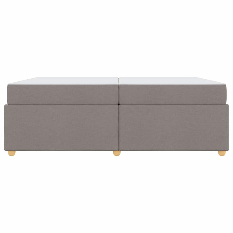 vidaXL Ágykeret matracmal Tópszínű 200 x 200 cm szövet
