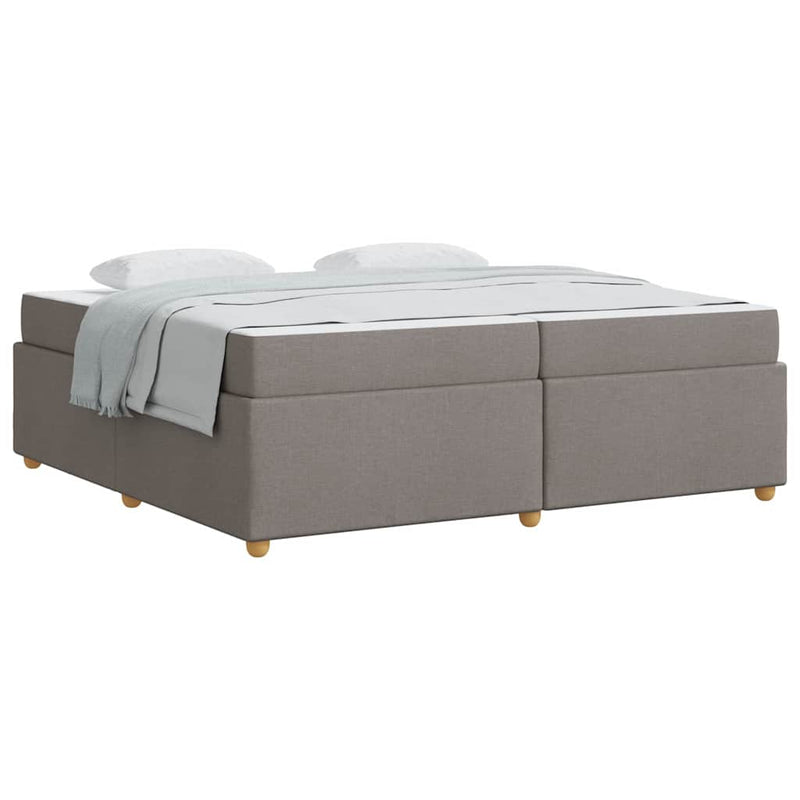 vidaXL Ágykeret matracmal Tópszínű 200 x 200 cm szövet